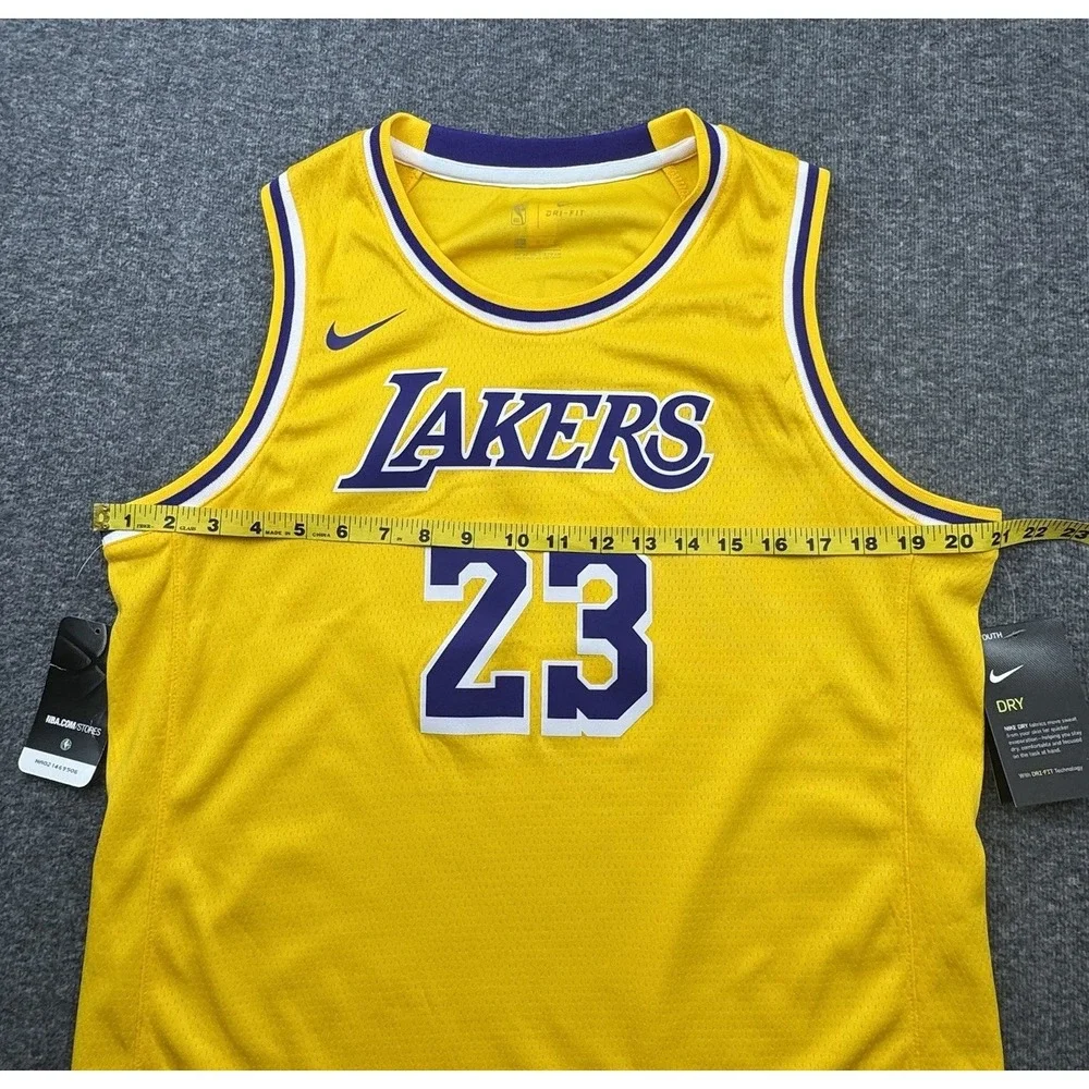 Nike‎ Lakers Jersey Lebron James #23 Youth Large L Los Angeles Swingman Dri-Fit